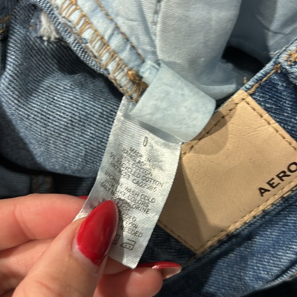 AEROPOSTALE dark blue high rise distressed denim - Picture 5 of 5